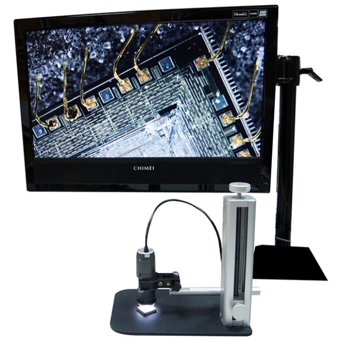 Microscop portabil VGA cu filtru reglabil de polarizare si lentile interschimbabile